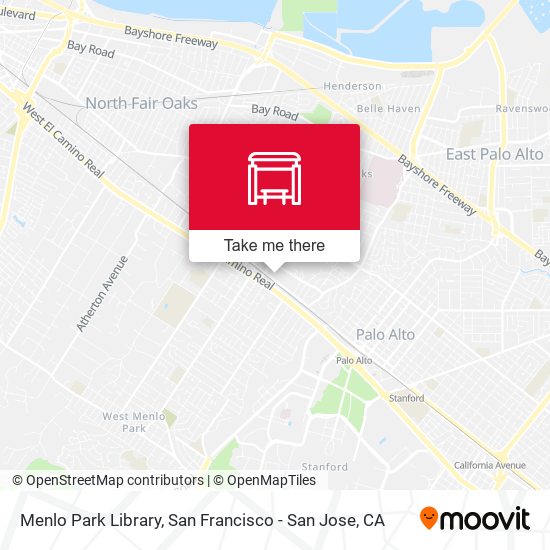 Menlo Park Library map