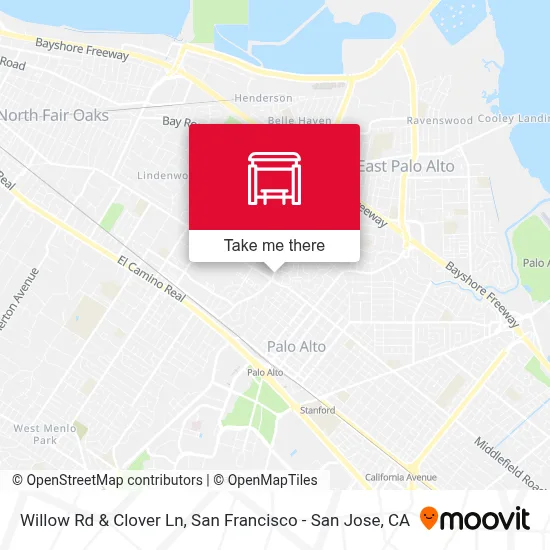 Willow Rd & Clover Ln map