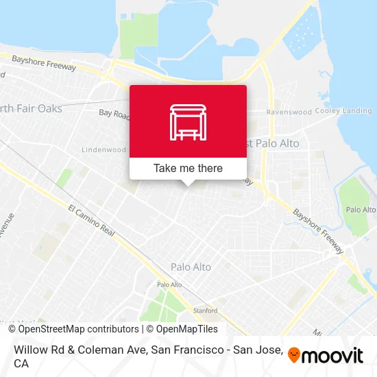 Willow Rd & Coleman Ave map