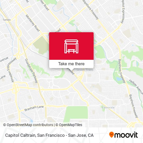 Mapa de Capitol Caltrain