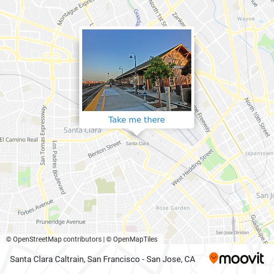 Mapa de Santa Clara Caltrain