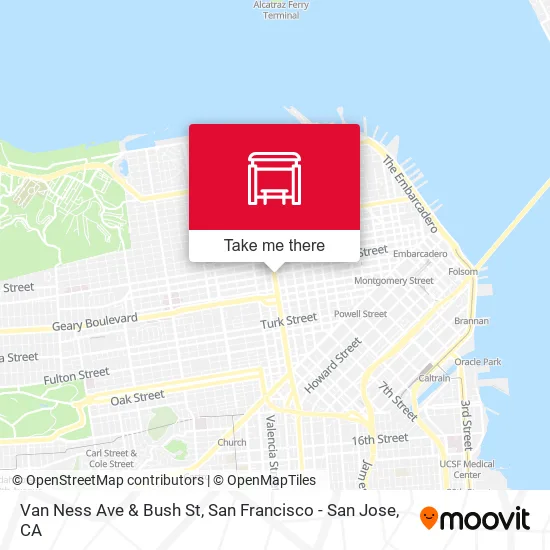 Van Ness Ave & Bush St map