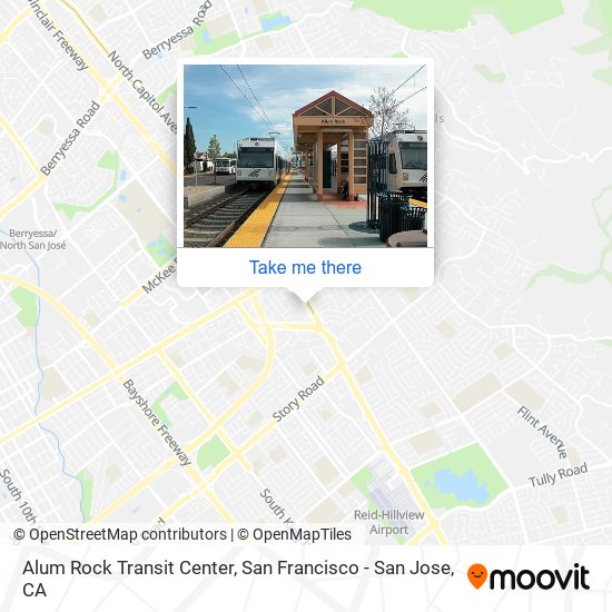 Alum Rock Transit Center map