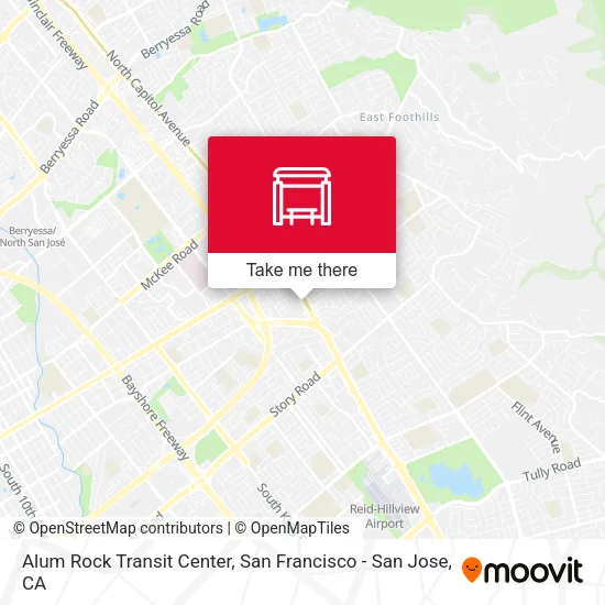 Alum Rock Transit Center map