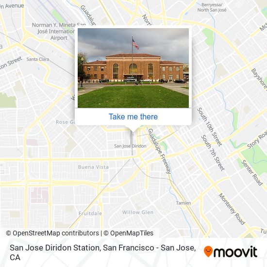 Mapa de San Jose Diridon Station