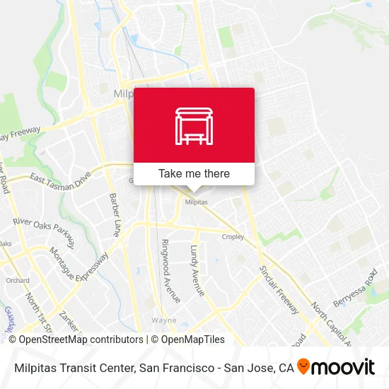 Mapa de Milpitas Transit Center