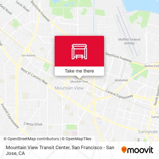 Mountain View Transit Center map