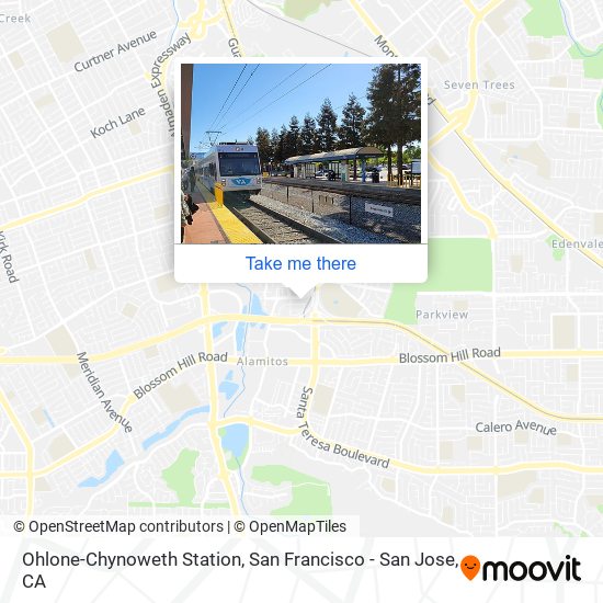 Mapa de Ohlone-Chynoweth Station