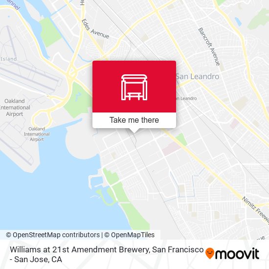 Williams at 21st Amendment Brewery map