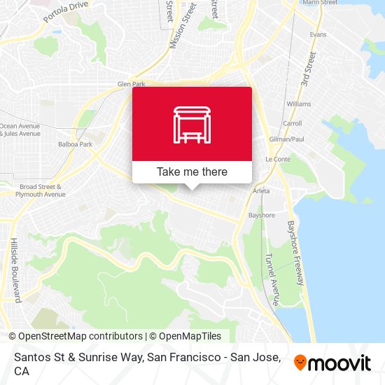 Santos St & Sunrise Way map