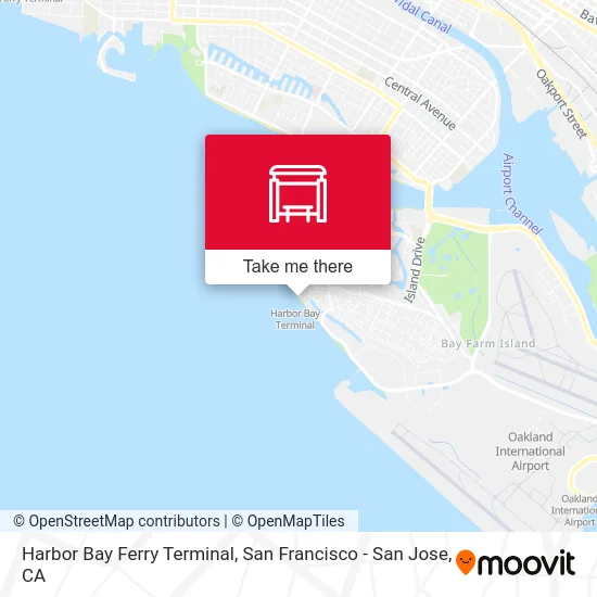 Harbor Bay Ferry Terminal map