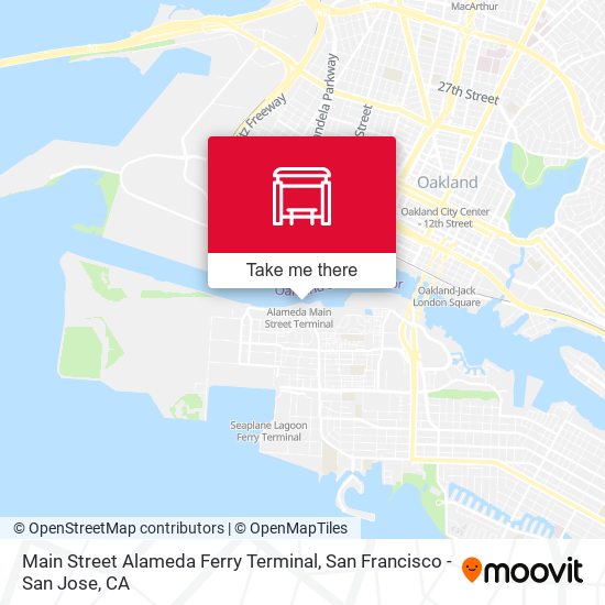Main Street Alameda Ferry Terminal map