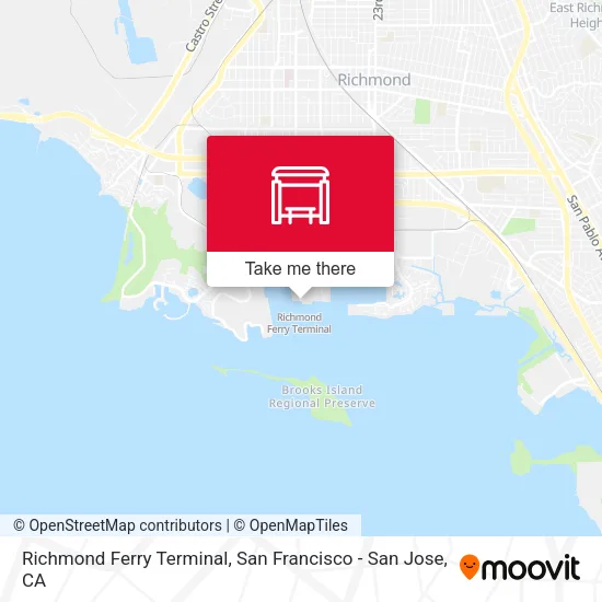 Richmond Ferry Terminal map