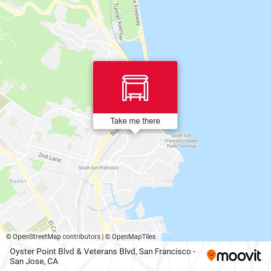 Mapa de Oyster Point Blvd & Veterans Blvd