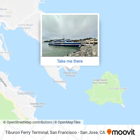Tiburon Ferry Terminal map