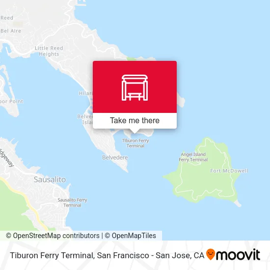 Tiburon Ferry Terminal map