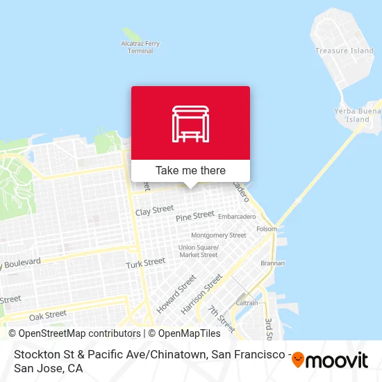 Stockton St & Pacific Ave / Chinatown map
