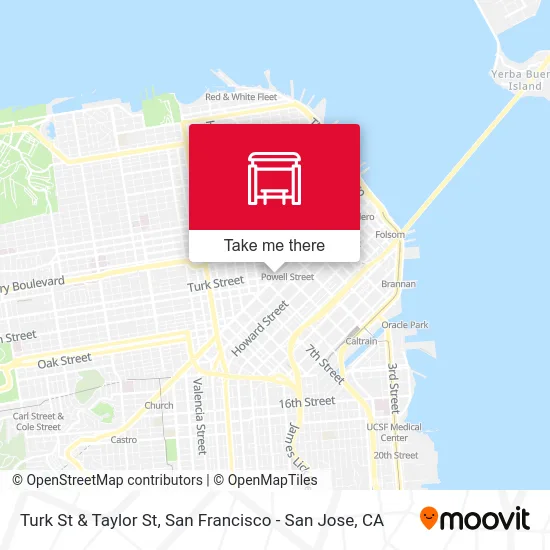 Turk St & Taylor St map