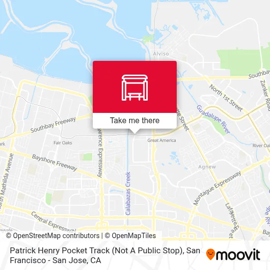 Patrick Henry Pocket Track (Not A Public Stop) map