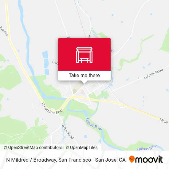 N Mildred / Broadway map