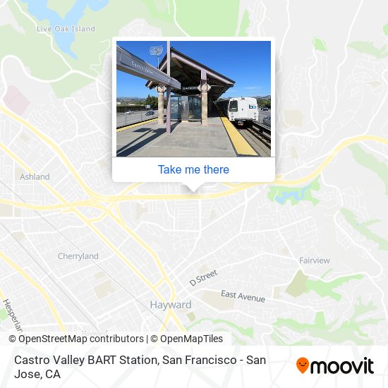 Castro Valley BART Station map