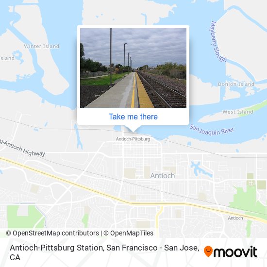 Mapa de Antioch-Pittsburg Station