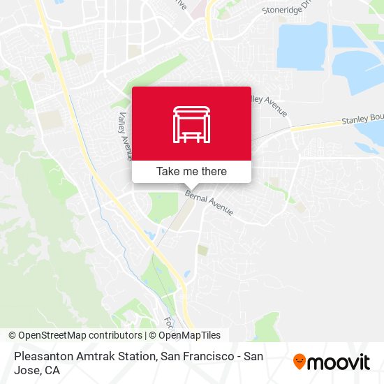 Mapa de Pleasanton Amtrak Station