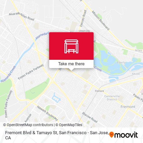 Fremont Blvd & Tamayo St map