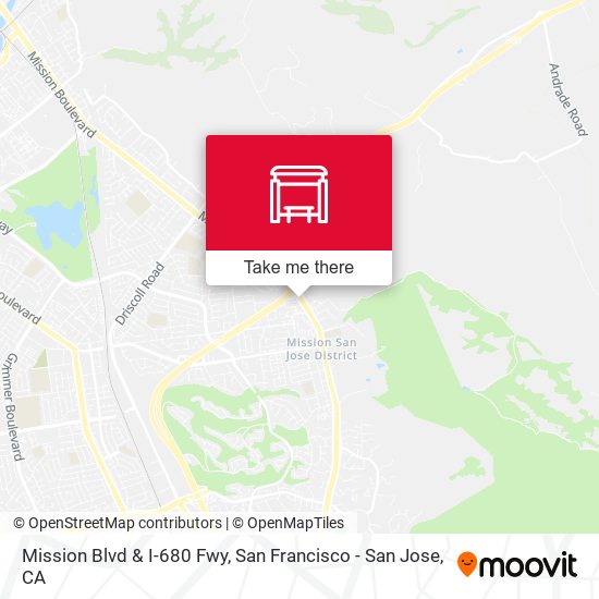 Mission Blvd & I-680 Fwy map