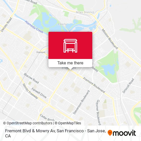 Mapa de Fremont Blvd & Mowry Av