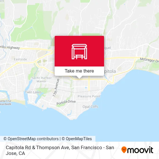 Capitola Rd & Thompson Ave map