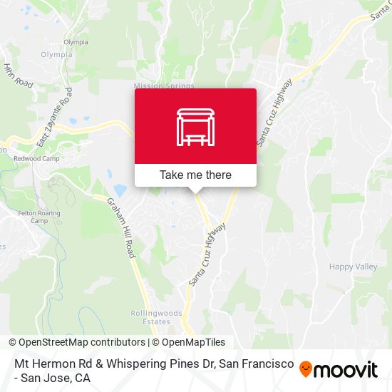 Mt Hermon Rd & Whispering Pines Dr map