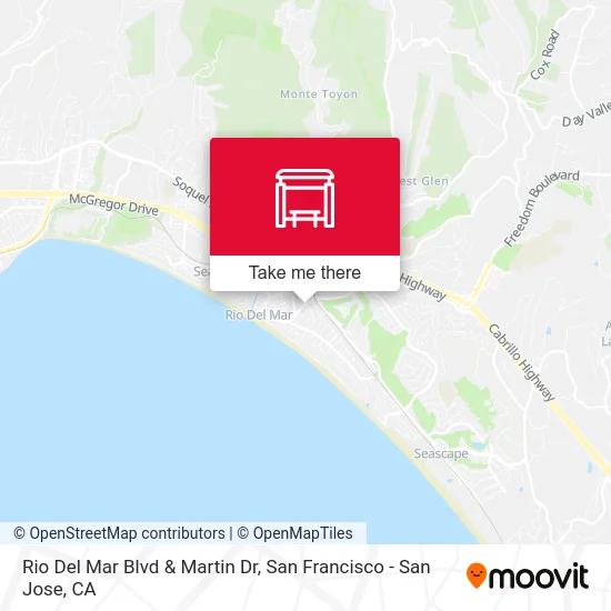 Rio Del Mar Blvd & Martin Dr map