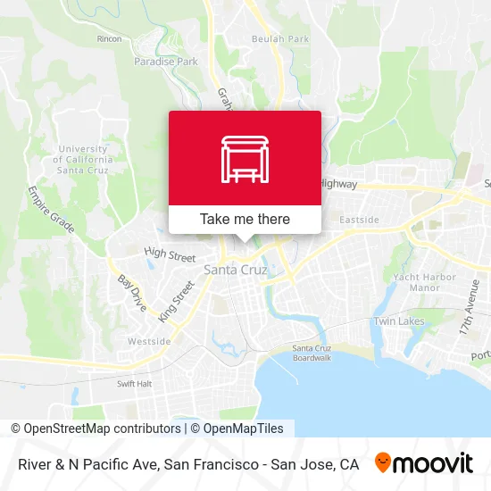 River & N Pacific Ave map