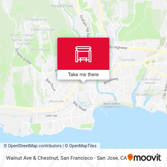 Walnut Ave & Chestnut map
