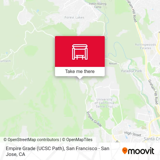 Empire Grade (UCSC Path) map