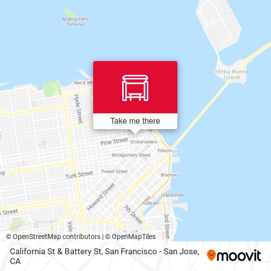 California St & Battery St map