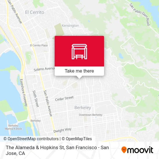 The Alameda & Hopkins St map
