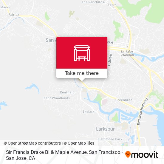 Mapa de Sir Francis Drake Bl & Maple Avenue