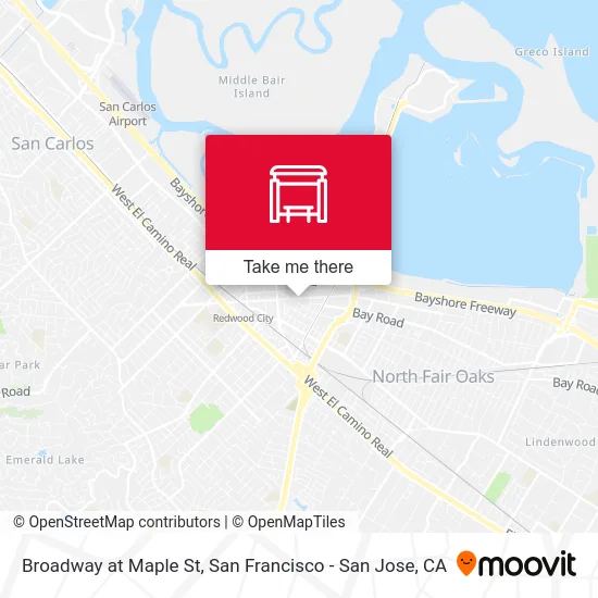 Mapa de Broadway at Maple St
