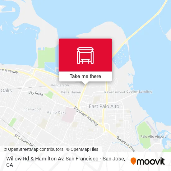 Willow Rd & Hamilton Av map