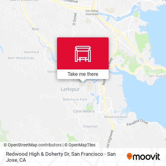 Redwood High & Doherty Dr map
