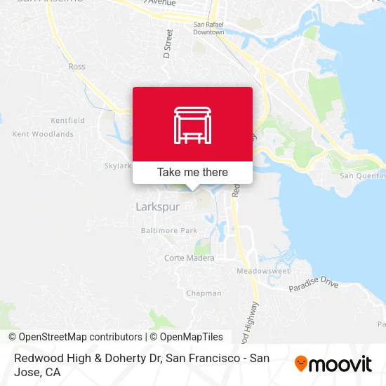 Redwood High & Doherty Dr map