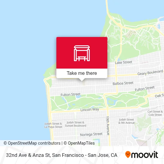32nd Ave & Anza St map