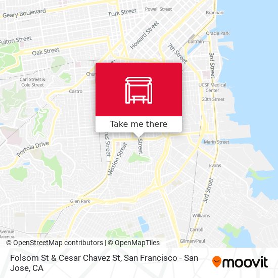 Mapa de Folsom St & Cesar Chavez St
