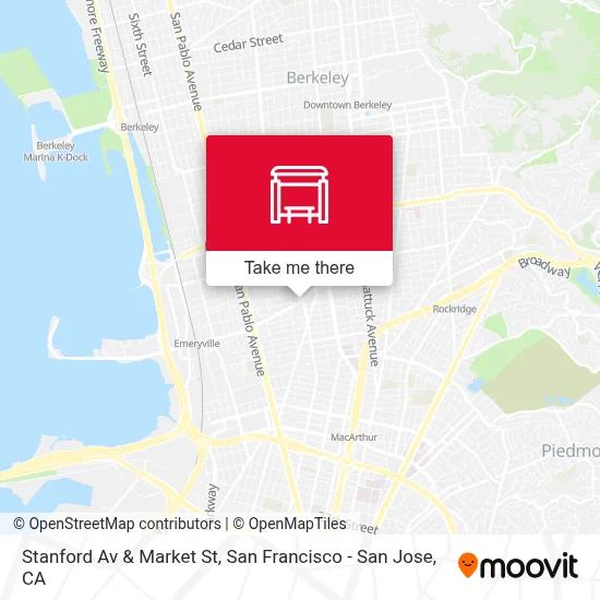 Stanford Av & Market St map