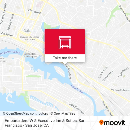 Embarcadero W & Executive Inn & Suites map