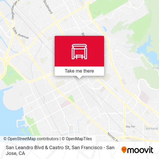 San Leandro Blvd & Castro St map