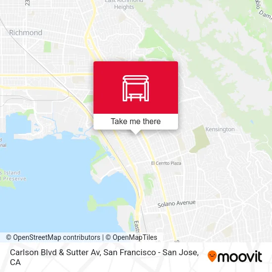 Carlson Blvd &  Sutter Av map