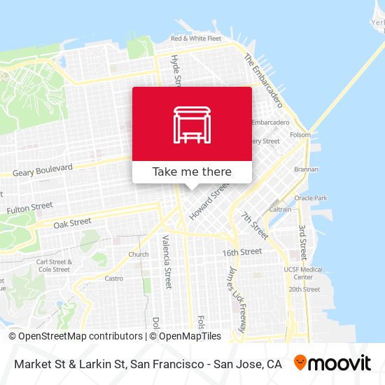 Market St & Larkin St map